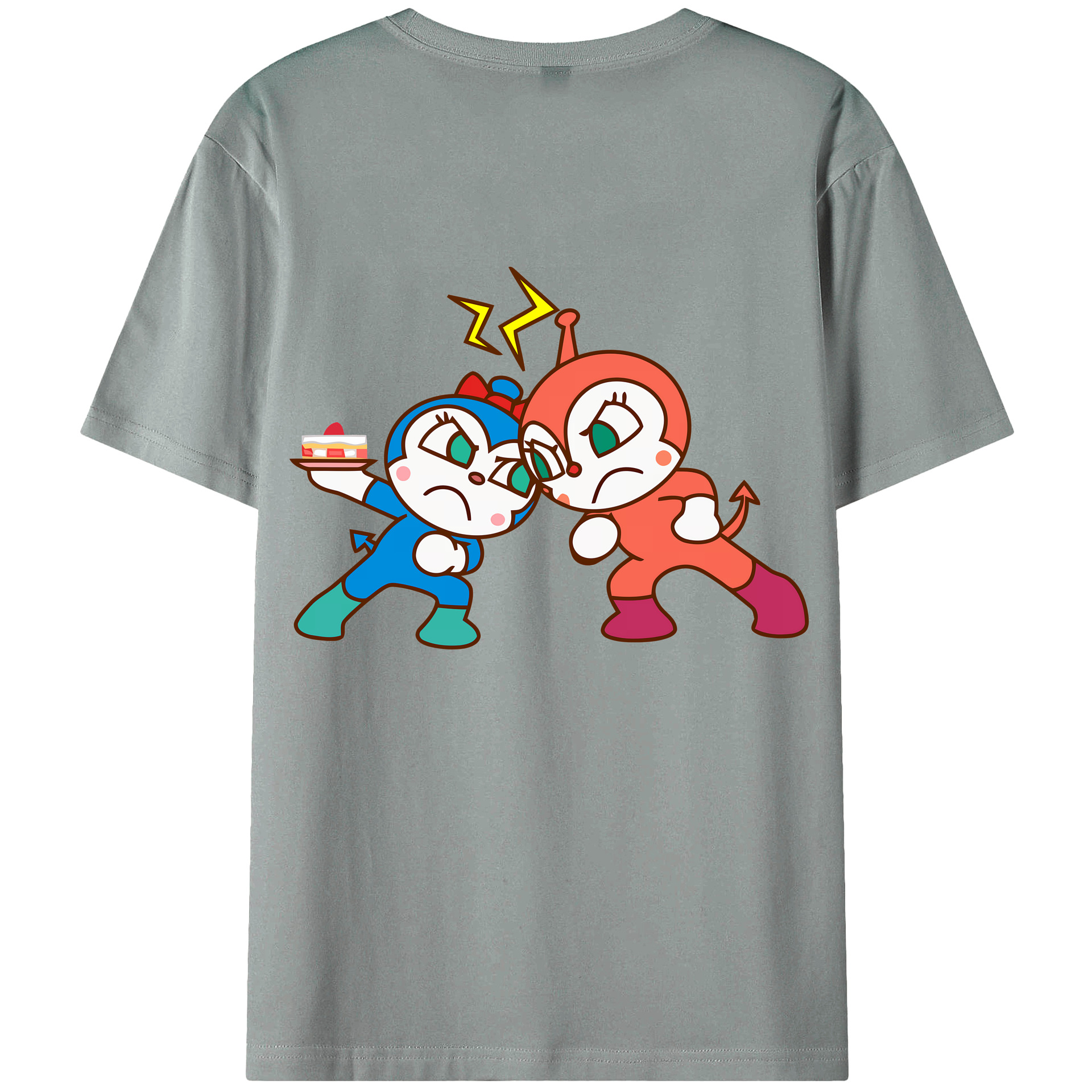 （画像用） アンパンマン Anpanman 綿100％ メンズ半袖Tシャツ（バックプリント） 通気性